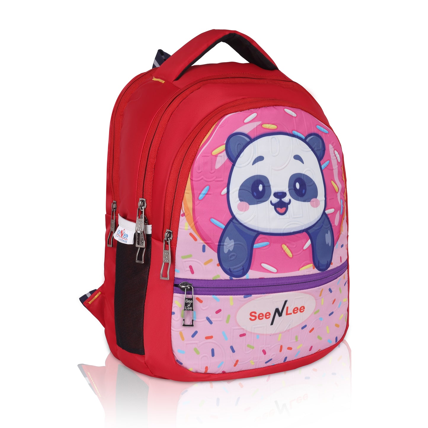 SeeNLee 16L Sweet Panda Girls Backpack - Kawaii School Bag | Ages 5-11 with Ergonomic Support