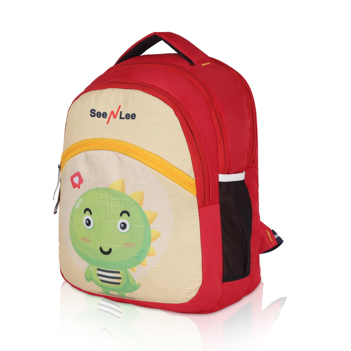 SeeNLee 16L Dinosaur Kids School Backpack - Ergonomic Design with Cute Character | Perfect for Primary School Children Ages 5-11