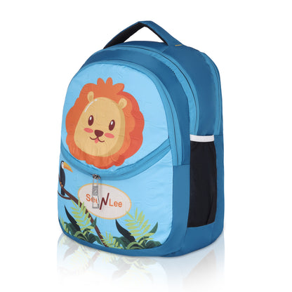 SeeNLee 16L Safari Lion Kids Backpack - Jungle Adventure School Bag | Ages 5-11 with Ergonomic Design