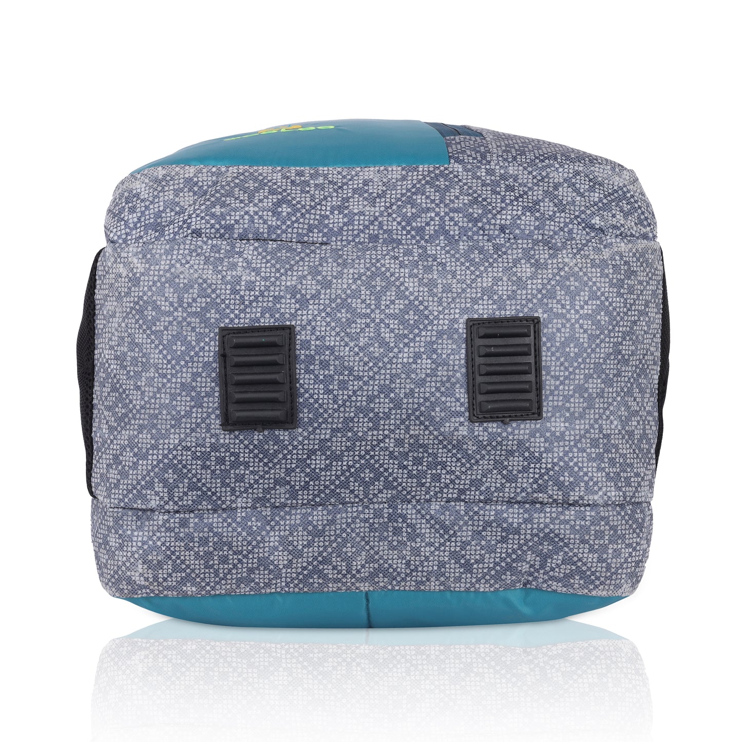 SeeNLee Vista Series | 28L Dual-Tone Backpack | Modern School & Travel Bag with Designer Pattern (Turquoise-Grey)