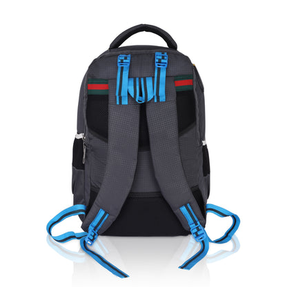 SeeNLee Pulse Series | 34L Professional Backpack | Multi-Purpose Laptop Bag with Enhanced Comfort (Charcoal Grey-Blue)