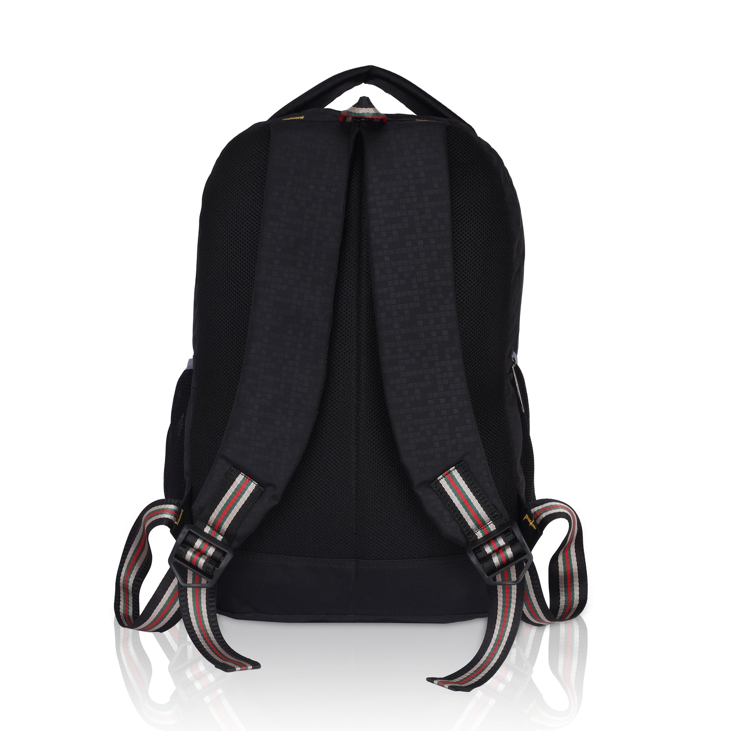 SeeNLee Swift Series | 28L Modern Backpack | Sleek Laptop Bag with Racing Stripe Design (Black-Red)