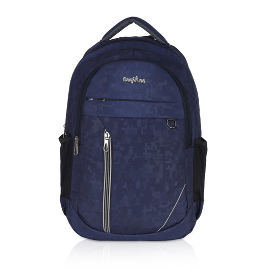 SeeNLee Quantum Series | 25L Digital Camo Backpack | Premium Student & Office Bag with Hard Shell Protection (Navy)