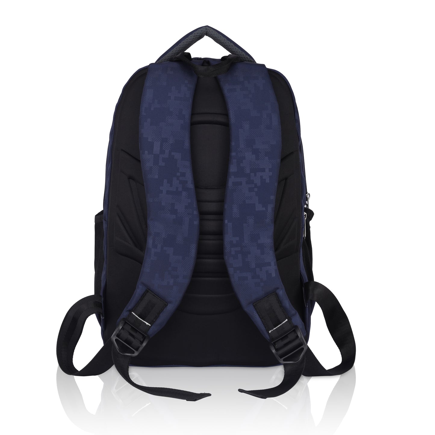 SeeNLee Quantum Series | 25L Digital Camo Backpack | Premium Student & Office Bag with Hard Shell Protection (Navy)