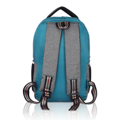 SeeNLee Aqua Pro Series | 25L Urban Backpack | Versatile Student & Travel Bag with Premium Features (Turquoise-Grey)