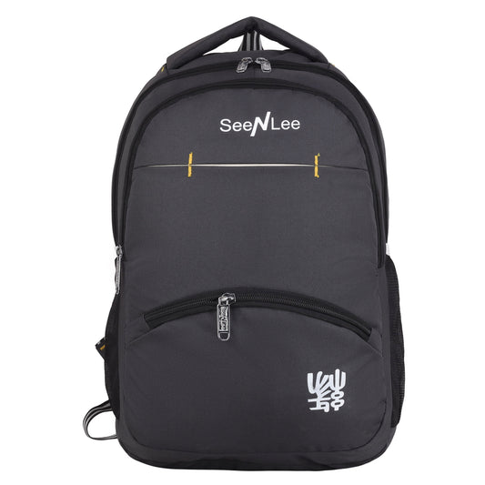 SeeNLee Urban Minimalist 28L Backpack - Professional Series for School, College & Office (Graphite Black)