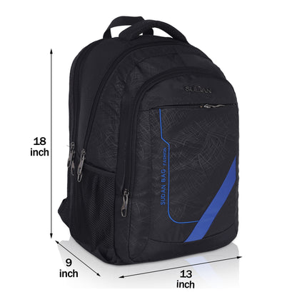 Sudan BAG Fashion | B-405 Night Black | Urban Tech Series | Modern Commuter Pack (BLACK)