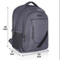 Sudan BAG Fashion | B-405 Night Black | Urban Tech Series | Modern Commuter Pack (GREY)