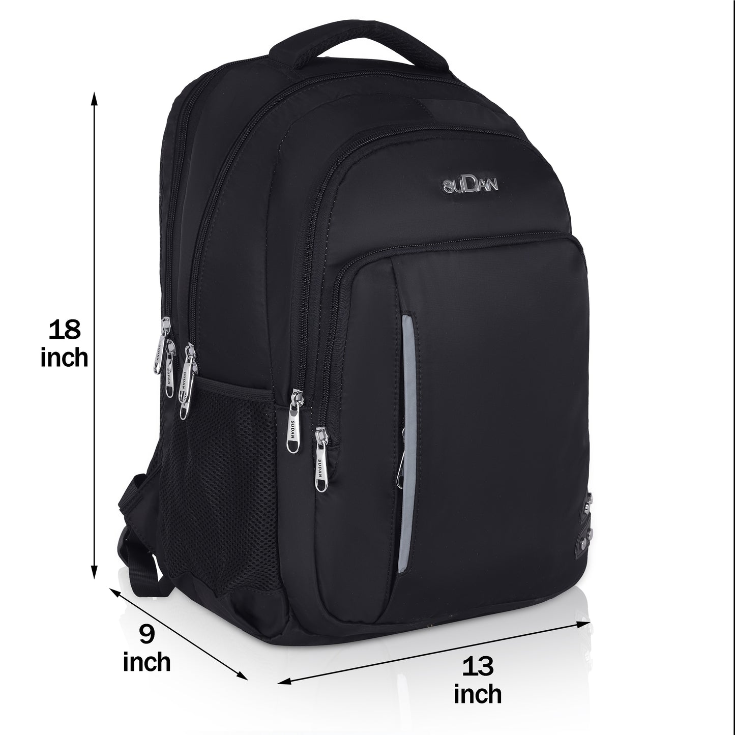 Sudan Edge Pro Backpack | E-303 Deep Black | Professional Series | Executive Daypack (BLACK)