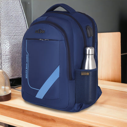 Sudan BAG Fashion | B-405 Night Black | Urban Tech Series | Modern Commuter Pack (BLUE)