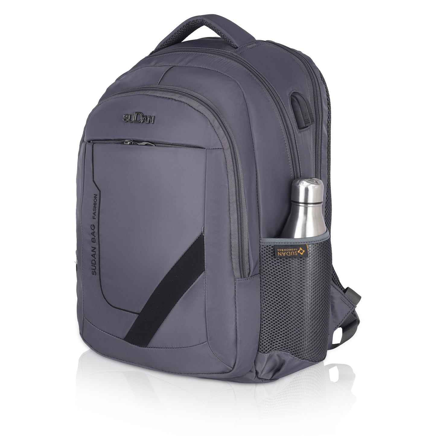 Sudan BAG Fashion | B-405 Night Black | Urban Tech Series | Modern Commuter Pack (GREY)