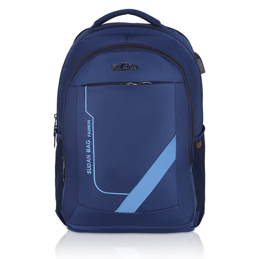 Sudan BAG Fashion | B-405 Night Black | Urban Tech Series | Modern Commuter Pack (BLUE)