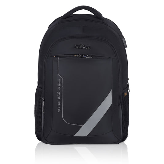 Sudan BAG Fashion | B-405 Night Black | Urban Tech Series | Modern Commuter Pack (BLACK)