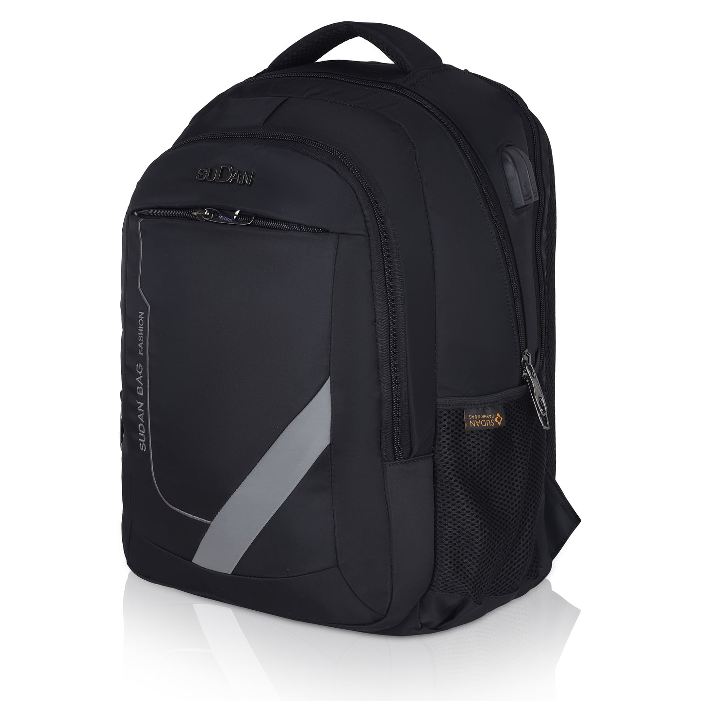 Sudan BAG Fashion | B-405 Night Black | Urban Tech Series | Modern Commuter Pack (BLACK)