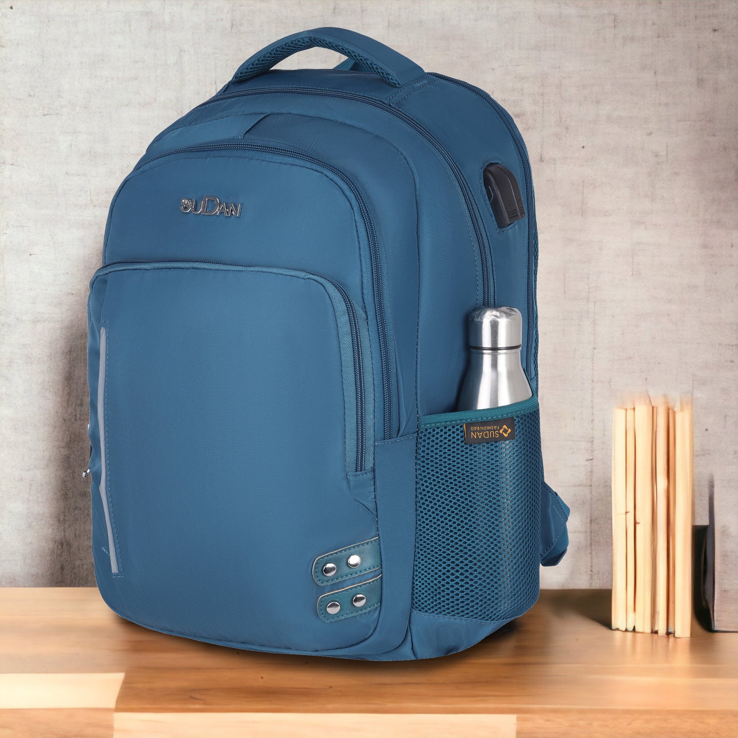 Sudan Edge Pro Backpack | E-303 Deep Black | Professional Series | Executive Daypack (AIRPORT BLUE)