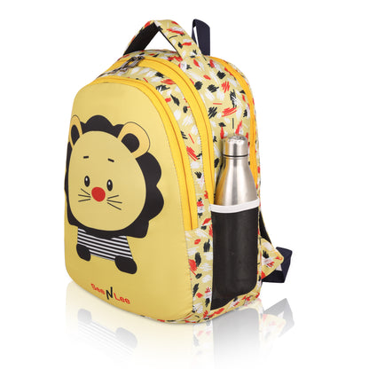 Adorable lion backpack for kids 3-8 years! Spacious 20L capacity, modern abstract pattern, waterproof material & bottle holder. Safari theme, ergonomic comfort & premium quality. Perfect for school & play. Free Shipping Available! Shop Now!