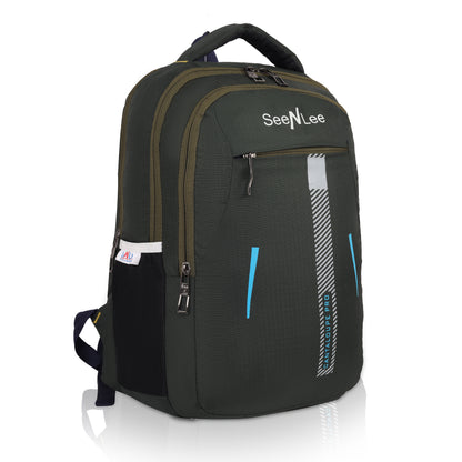 SeeNLee AeroLite 21L Smart Backpack - Ultra-Lightweight Series for School, College & Urban Life (Forest Green)