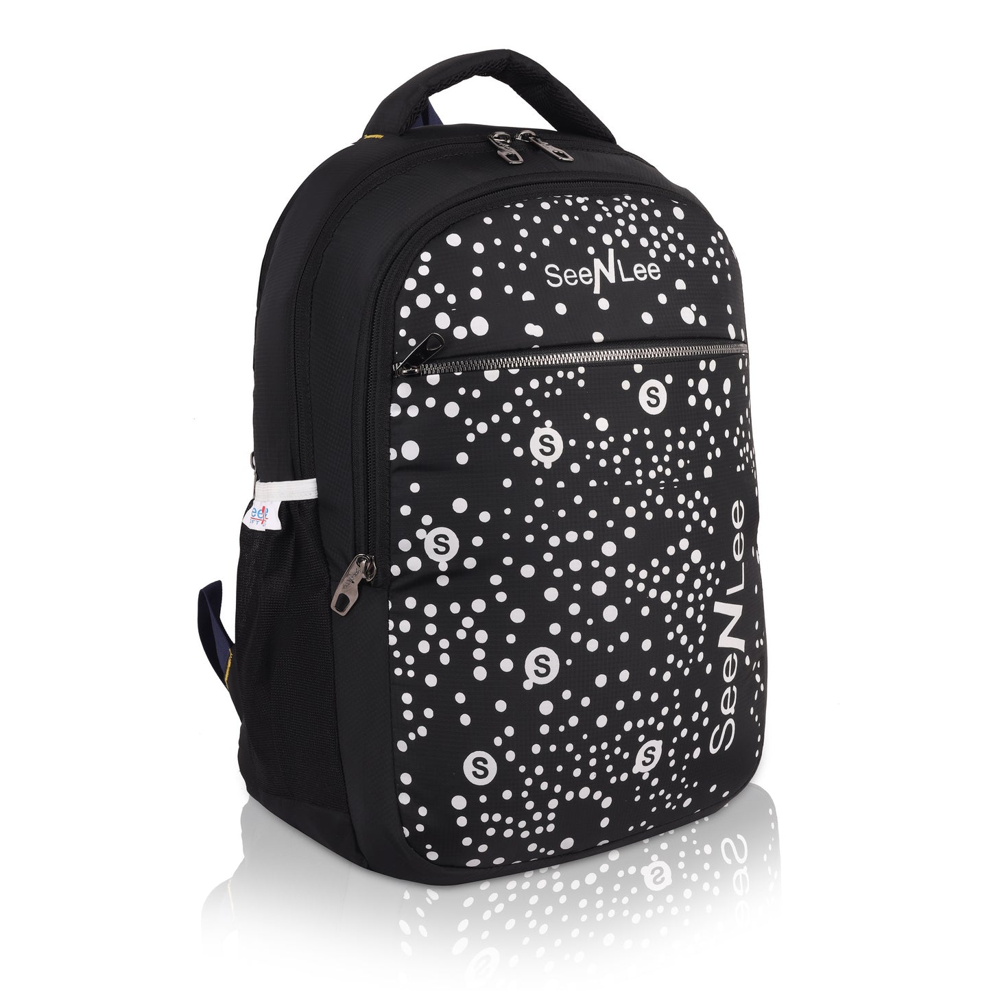 SeeNLee Stellar Pro 21L Smart Tech Backpack - Executive Black with Dynamic Speckle Pattern