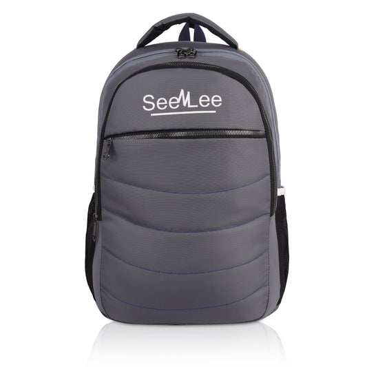 SeeNLee Urban Wave 21L Smart Tech Backpack - Professional Grey with Wave-Quilted Design