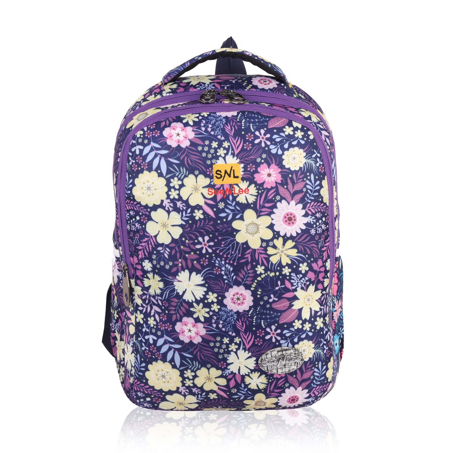 Discover the perfect blend of style and function with SeeNLee's floral print 25L backpack. Smart Tech fabric meets fashion-forward design. Ideal for college, work & travel. Includes laptop protection & warranty.