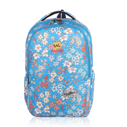 SeeNLee Sky Bloom 25L Smart Fashion Backpack - Floral Print Women's Daypack for College, Work & Travel | Stylish Laptop Bag