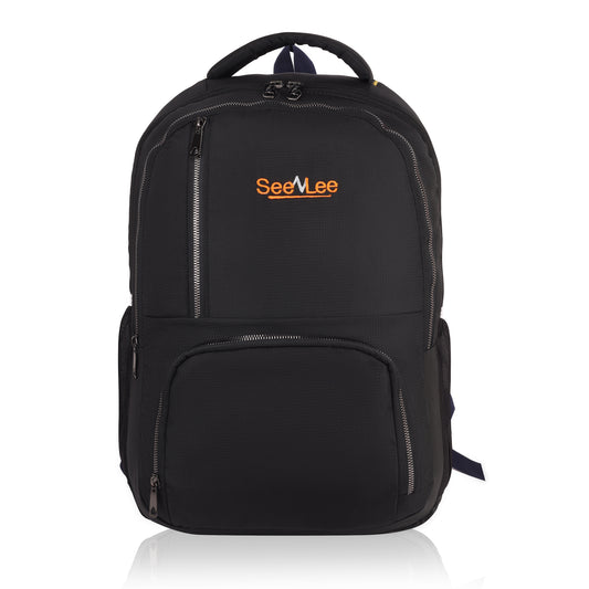 SeeNLee Urban Elite 21L Professional Backpack - Classic Black Smart Tech Daypack for School & Office