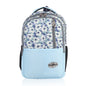 SeeNLee Sky Blossom 25L Smart Fashion Backpack - Soft Blue Floral Print with Grey Accents | Women's Designer Daypack