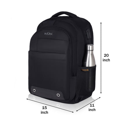 Sudan Urban Core Backpack | U-203 Slate Grey | Metropolitan Series | Daily Commuter Pack (BLACK)