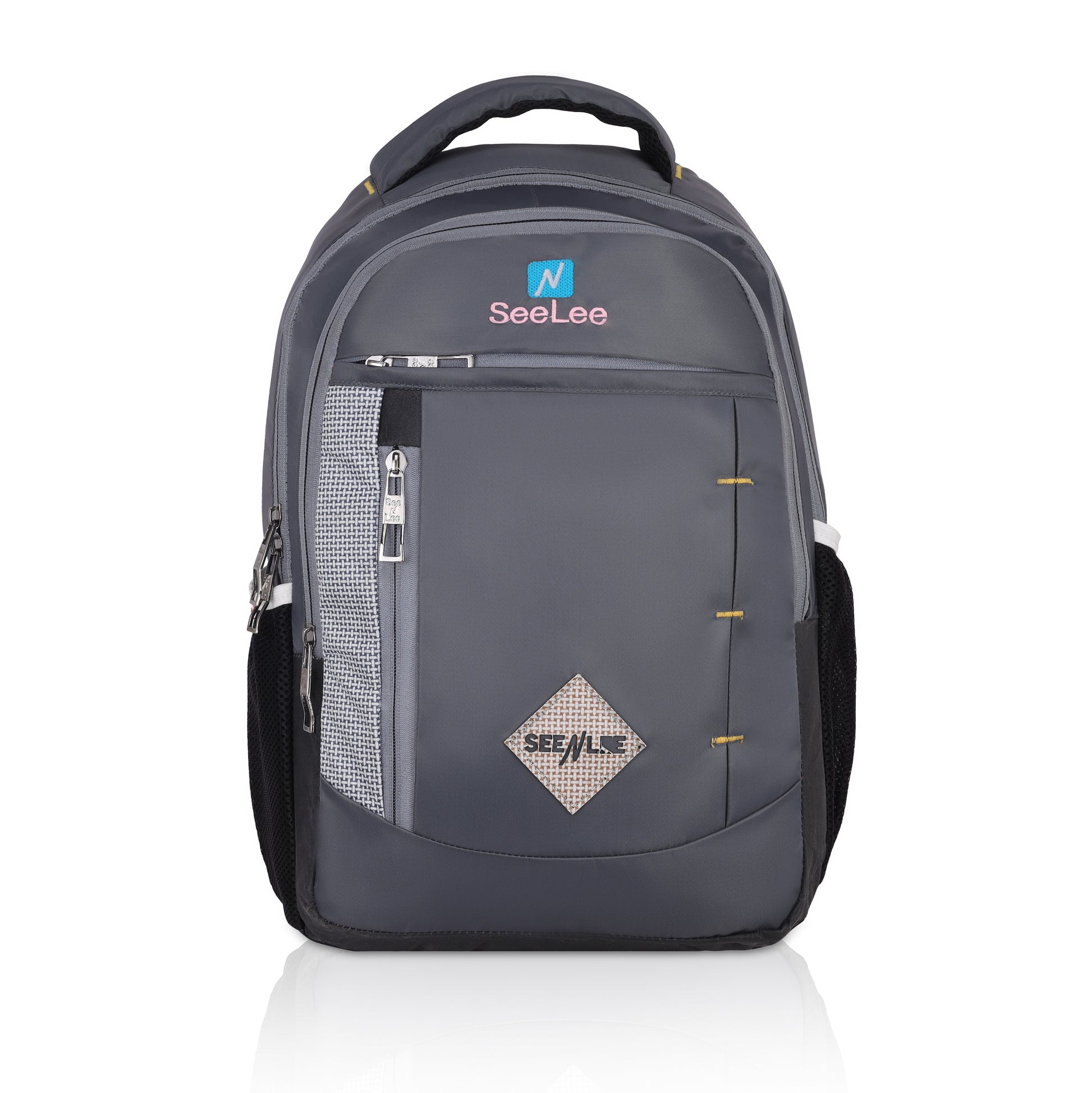 SeeNLee Urban Style 25L Modern Backpack - Street Art Edition for School, College & Daily Commute (Navy Blue/Sky Blue)