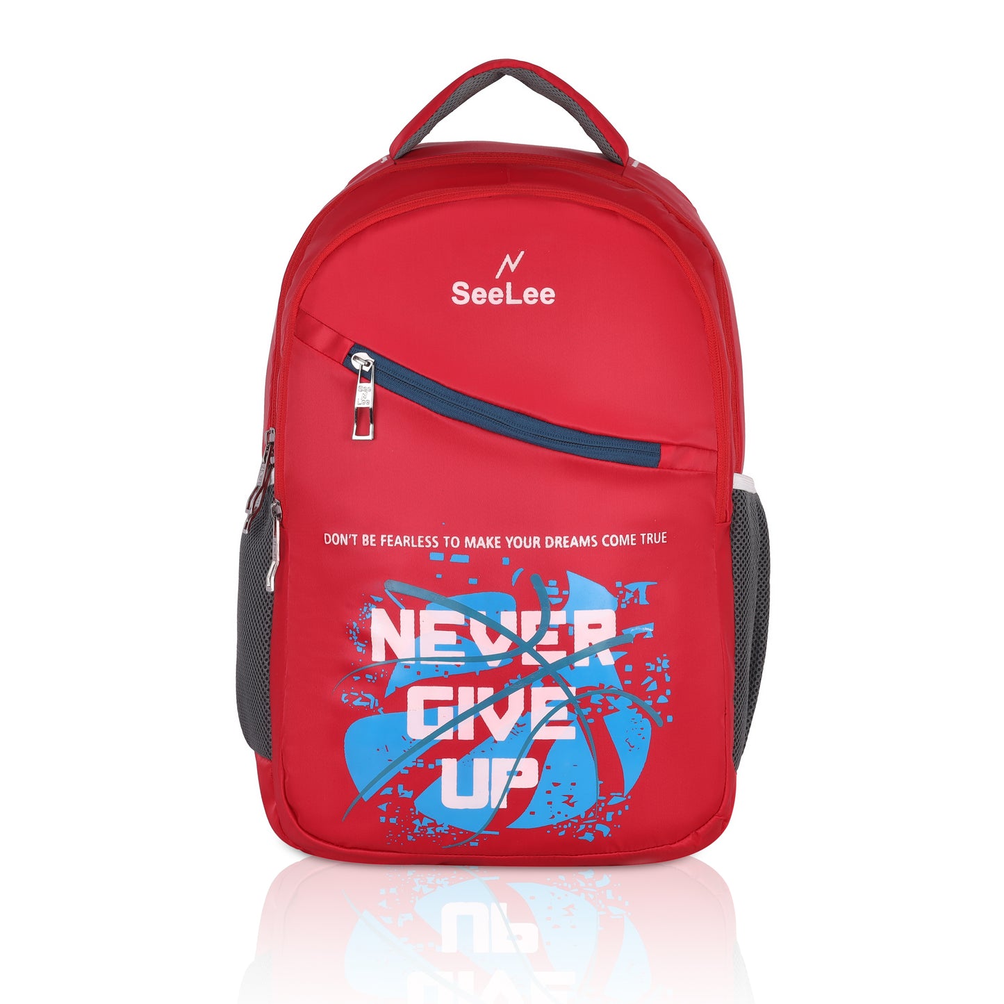 Embrace your dreams with SeeNLee DreamChaser 28L backpack featuring motivational graphics, premium organization, and urban functionality. Perfect for school, college & daily inspiration. Water-resistant with 6-month warranty.