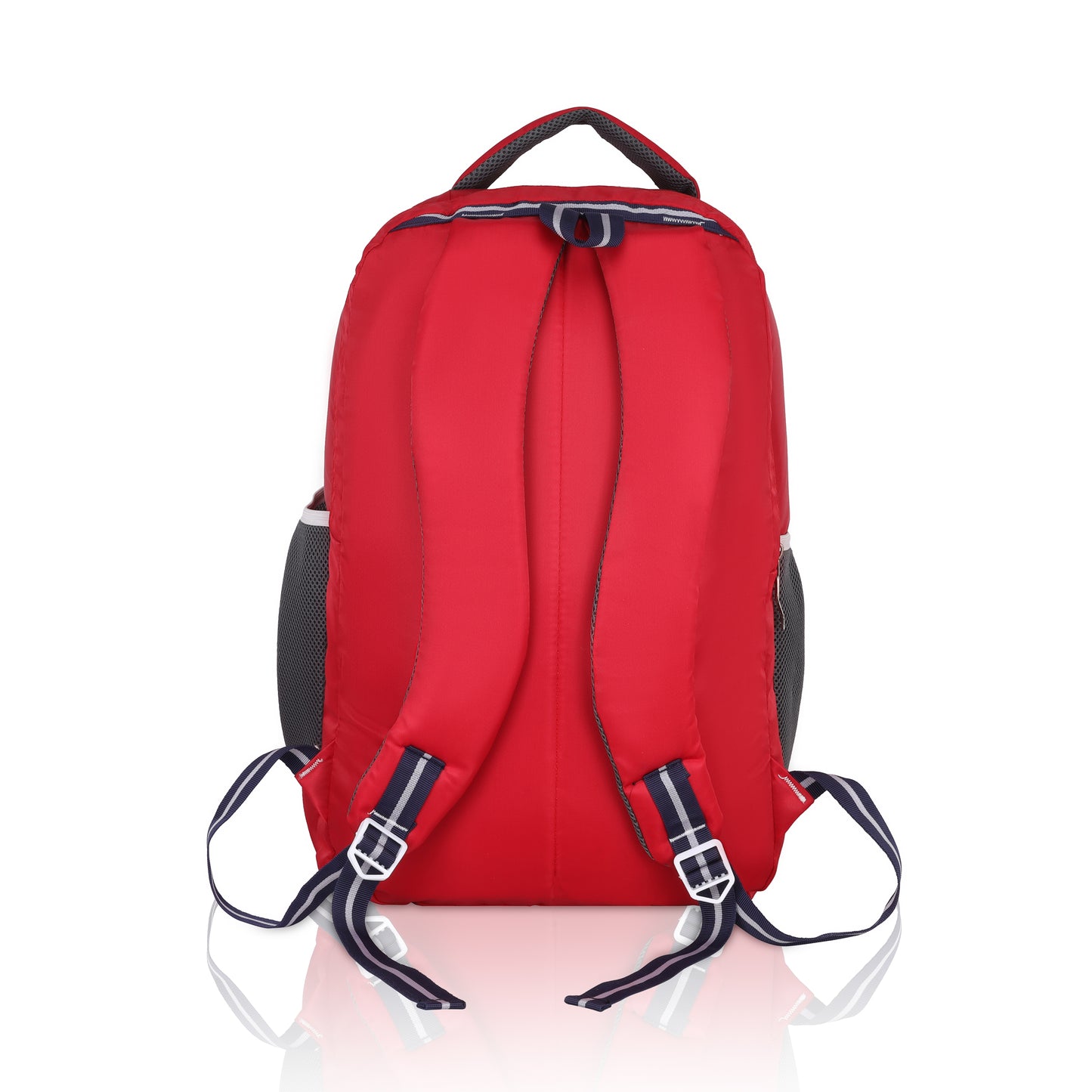 SeeNLee DreamChaser 28L Motivational Backpack - Never Give Up Edition for School, College & Urban Lifestyle (Racing Red/Sky Blue)