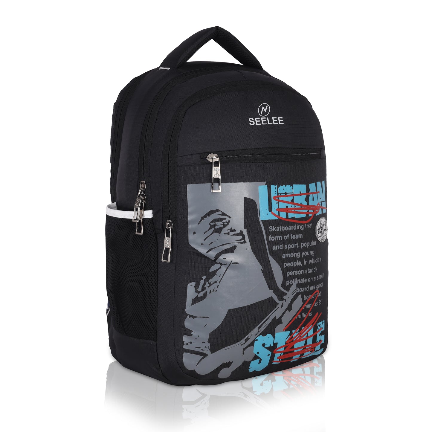 SeeNLee SkateLife 25L Backpack | Urban Street Style School College Daily Bag