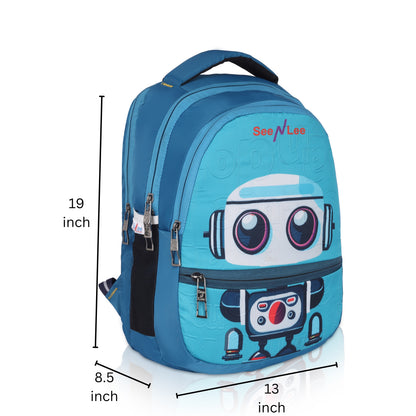 SeeNLee 16L Tech Bot Kids Backpack - Cool Robot School Bag | Ages 5-11 with Ergonomic Design