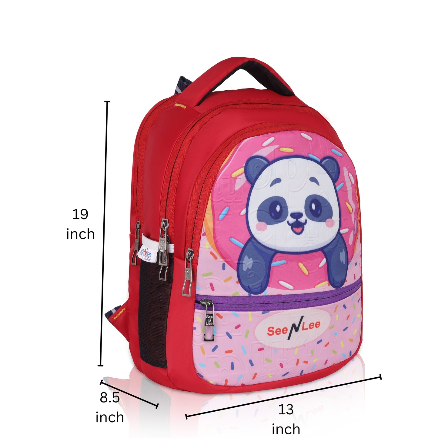 SeeNLee 16L Sweet Panda Girls Backpack - Kawaii School Bag | Ages 5-11 with Ergonomic Support