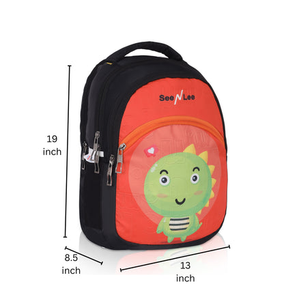 SeeNLee 16L Dinosaur Kids Backpack - Cute School Bag with Ergonomic Design | Ages 5-11