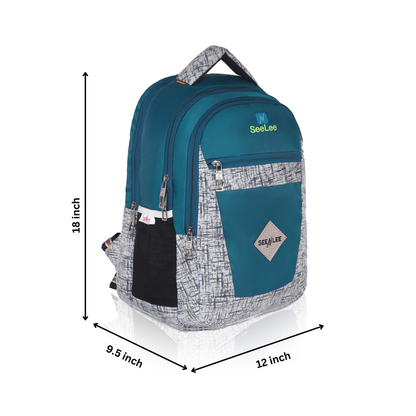 SeenLee Maze Runner 21L Backpack - Urban Series | Smart Tech School & Travel Backpack with Geometric Pattern