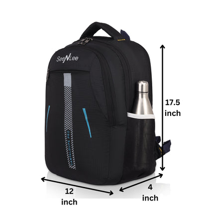 SeeNLee AeroLite 21L Smart Backpack - Ultra-Lightweight Series for School, College & Urban Life (Black)