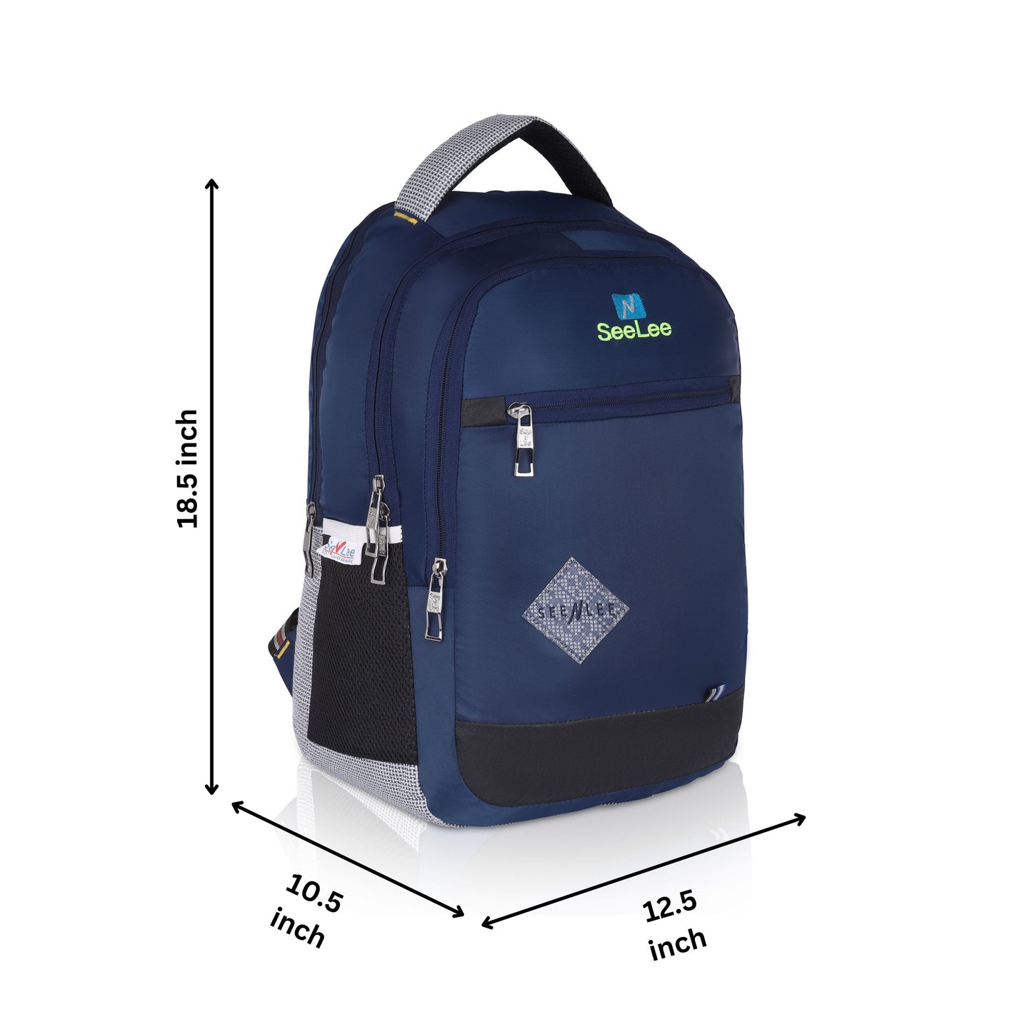 SeeNLee Metro Lite Series | 25L Compact Backpack | Essential Student & Office Bag with Premium Protection (Navy-Black)