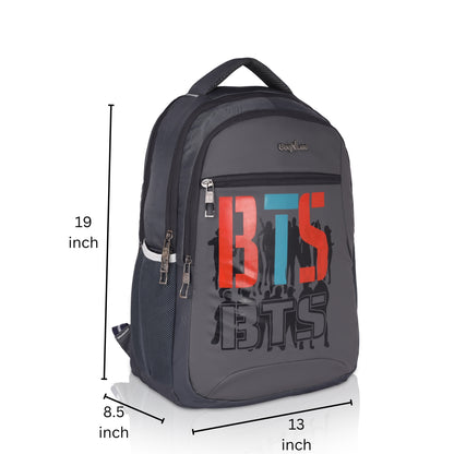 SeeNLee BTS Edition 28L College Backpack | K-Pop Fan Essential Travel Daypack | Water-Resistant Premium Campus Bag with Reflective Design