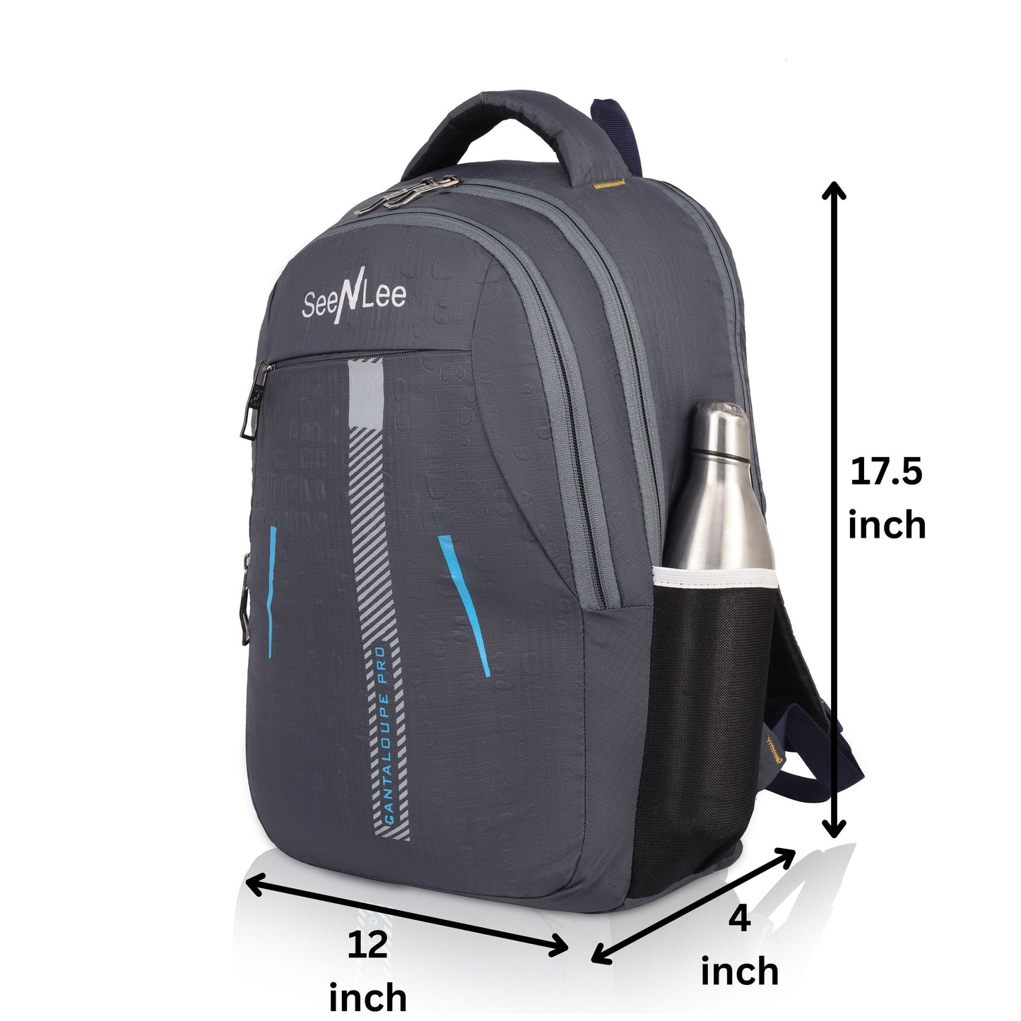 SeeNLee AeroLite 21L Smart Backpack - Ultra-Lightweight Series for School, College & Urban Life (Grey)