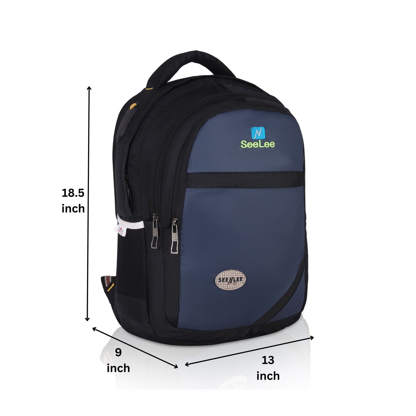 SeeNLee Professional Elite 28L Backpack - Executive Series for College, Office & Travel (Navy Blue/Black)