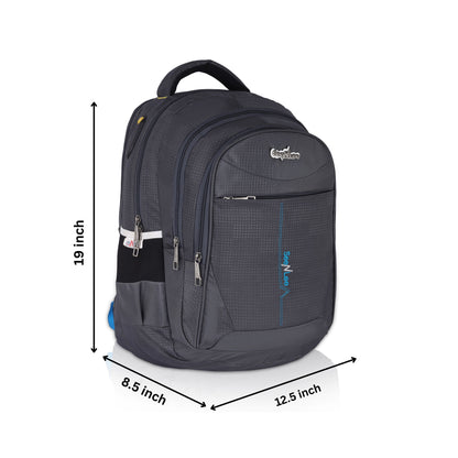 SeeNLee Pulse Series | 34L Professional Backpack | Multi-Purpose Laptop Bag with Enhanced Comfort (Charcoal Grey-Blue)